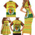 Senegal Christmas Family Matching Short Sleeve Bodycon Dress and Hawaiian Shirt with Yellow-Green-Red Design, Baobab Tree, and National Coat of Arms Motif - Wonder Print Shop