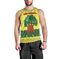Senegal Christmas Men Tank Top with Yellow-Green-Red Design, Baobab Tree, and National Coat of Arms Motif - Wonder Print Shop