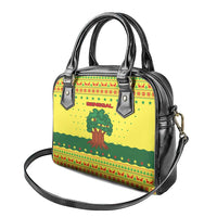 Senegal Christmas Shoulder Handbag with Yellow-Green-Red Design, Baobab Tree, and National Coat of Arms Motif - Wonder Print Shop