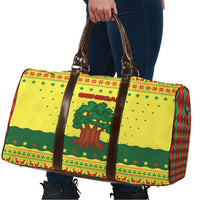 Senegal Christmas Travel Bag with Yellow-Green-Red Design, Baobab Tree, and National Coat of Arms Motif - Wonder Print Shop