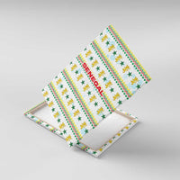 Senegal Christmas Canvas Wall Art with White-Green-Yellow Design, Golden Lion, and Festive Stars Motif - Wonder Print Shop