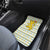 Senegal Christmas Car Mats with White-Green-Yellow Design, Golden Lion, and Festive Stars Motif - Wonder Print Shop