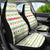 Senegal Christmas Car Seat Cover with White-Green-Yellow Design, Golden Lion, and Festive Stars Motif - Wonder Print Shop