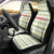 Senegal Christmas Car Seat Cover with White-Green-Yellow Design, Golden Lion, and Festive Stars Motif - Wonder Print Shop