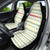 Senegal Christmas Car Seat Cover with White-Green-Yellow Design, Golden Lion, and Festive Stars Motif - Wonder Print Shop