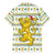 Senegal Christmas Family Matching Short Sleeve Bodycon Dress and Hawaiian Shirt with White-Green-Yellow Design, Golden Lion, and Festive Stars Motif - Wonder Print Shop