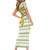 Senegal Christmas Family Matching Short Sleeve Bodycon Dress and Hawaiian Shirt with White-Green-Yellow Design, Golden Lion, and Festive Stars Motif - Wonder Print Shop