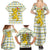 Senegal Christmas Family Matching Summer Maxi Dress and Hawaiian Shirt with White-Green-Yellow Design, Golden Lion, and Festive Stars Motif - Wonder Print Shop