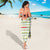 Senegal Christmas Sarong with White-Green-Yellow Design, Golden Lion, and Festive Stars Motif - Wonder Print Shop