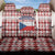 Czech Republic Christmas Back Car Seat Cover with Red-White Checkered Design, Double-Tailed Lion, and Festive Motif - Wonder Print Shop