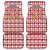 Czech Republic Christmas Car Mats with Red-White Checkered Design, Double-Tailed Lion, and Festive Motif - Wonder Print Shop