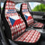Czech Republic Christmas Car Seat Cover with Red-White Checkered Design, Double-Tailed Lion, and Festive Motif - Wonder Print Shop
