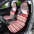 Czech Republic Christmas Car Seat Cover with Red-White Checkered Design, Double-Tailed Lion, and Festive Motif - Wonder Print Shop