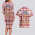 Czech Republic Christmas Couples Matching Long Sleeve Bodycon Dress and Hawaiian Shirt with Red-White Checkered Design, Double-Tailed Lion, and Festive Motif - Wonder Print Shop