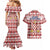 Czech Republic Christmas Couples Matching Mermaid Dress and Hawaiian Shirt with Red-White Checkered Design, Double-Tailed Lion, and Festive Motif - Wonder Print Shop