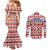 Czech Republic Christmas Couples Matching Mermaid Dress and Long Sleeve Button Shirt with Red-White Checkered Design, Double-Tailed Lion, and Festive Motif - Wonder Print Shop