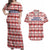 Czech Republic Christmas Couples Matching Off Shoulder Maxi Dress and Hawaiian Shirt with Red-White Checkered Design, Double-Tailed Lion, and Festive Motif - Wonder Print Shop