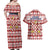 Czech Republic Christmas Couples Matching Off Shoulder Maxi Dress and Hawaiian Shirt with Red-White Checkered Design, Double-Tailed Lion, and Festive Motif - Wonder Print Shop