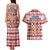 Czech Republic Christmas Couples Matching Tank Maxi Dress and Hawaiian Shirt with Red-White Checkered Design, Double-Tailed Lion, and Festive Motif - Wonder Print Shop