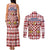 Czech Republic Christmas Couples Matching Tank Maxi Dress and Long Sleeve Button Shirt with Red-White Checkered Design, Double-Tailed Lion, and Festive Motif - Wonder Print Shop