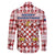 Czech Republic Christmas Family Matching Mermaid Dress and Hawaiian Shirt with Red-White Checkered Design, Double-Tailed Lion, and Festive Motif - Wonder Print Shop