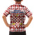 Czech Republic Christmas Family Matching Off The Shoulder Long Sleeve Dress and Hawaiian Shirt with Red-White Checkered Design, Double-Tailed Lion, and Festive Motif - Wonder Print Shop