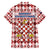 Czech Republic Christmas Family Matching Off The Shoulder Long Sleeve Dress and Hawaiian Shirt with Red-White Checkered Design, Double-Tailed Lion, and Festive Motif - Wonder Print Shop