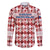 Czech Republic Christmas Family Matching Off The Shoulder Long Sleeve Dress and Hawaiian Shirt with Red-White Checkered Design, Double-Tailed Lion, and Festive Motif - Wonder Print Shop