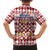 Czech Republic Christmas Family Matching Short Sleeve Bodycon Dress and Hawaiian Shirt with Red-White Checkered Design, Double-Tailed Lion, and Festive Motif - Wonder Print Shop