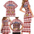 Czech Republic Christmas Family Matching Short Sleeve Bodycon Dress and Hawaiian Shirt with Red-White Checkered Design, Double-Tailed Lion, and Festive Motif - Wonder Print Shop