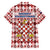 Czech Republic Christmas Family Matching Short Sleeve Bodycon Dress and Hawaiian Shirt with Red-White Checkered Design, Double-Tailed Lion, and Festive Motif - Wonder Print Shop