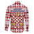 Czech Republic Christmas Family Matching Short Sleeve Bodycon Dress and Hawaiian Shirt with Red-White Checkered Design, Double-Tailed Lion, and Festive Motif - Wonder Print Shop