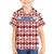 Czech Republic Christmas Family Matching Short Sleeve Bodycon Dress and Hawaiian Shirt with Red-White Checkered Design, Double-Tailed Lion, and Festive Motif - Wonder Print Shop