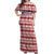 Czech Republic Christmas Off Shoulder Maxi Dress with Red-White Checkered Design, Double-Tailed Lion, and Festive Motif - Wonder Print Shop