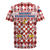 Czech Republic Christmas Rugby Jersey with Red-White Checkered Design, Double-Tailed Lion, and Festive Motif - Wonder Print Shop