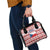 Czech Republic Christmas Shoulder Handbag with Red-White Checkered Design, Double-Tailed Lion, and Festive Motif - Wonder Print Shop