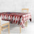 Czech Republic Christmas Tablecloth with Red-White Checkered Design, Double-Tailed Lion, and Festive Motif - Wonder Print Shop