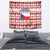 Czech Republic Christmas Tapestry with Red-White Checkered Design, Double-Tailed Lion, and Festive Motif - Wonder Print Shop