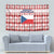 Czech Republic Christmas Tapestry with Red-White Checkered Design, Double-Tailed Lion, and Festive Motif - Wonder Print Shop