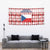 Czech Republic Christmas Tapestry with Red-White Checkered Design, Double-Tailed Lion, and Festive Motif - Wonder Print Shop