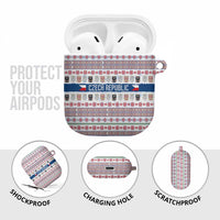 Czech Republic Christmas AirPods Case with Folk Embroidery Design, National Coat of Arms, and Festive Motif - Wonder Print Shop