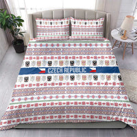 Czech Republic Christmas Bedding Set with Folk Embroidery Design, National Coat of Arms, and Festive Motif - Wonder Print Shop