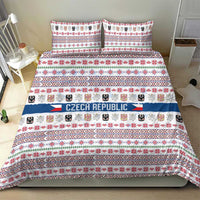 Czech Republic Christmas Bedding Set with Folk Embroidery Design, National Coat of Arms, and Festive Motif - Wonder Print Shop
