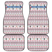 Czech Republic Christmas Car Mats with Folk Embroidery Design, National Coat of Arms, and Festive Motif - Wonder Print Shop