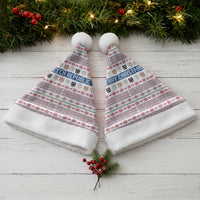 Czech Republic Christmas Santa Hat with Folk Embroidery Design, National Coat of Arms, and Festive Motif - Wonder Print Shop