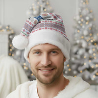 Czech Republic Christmas Santa Hat with Folk Embroidery Design, National Coat of Arms, and Festive Motif - Wonder Print Shop