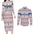Czech Republic Christmas Couples Matching Long Sleeve Bodycon Dress and Long Sleeve Button Shirt with Folk Embroidery Design, National Coat of Arms, and Festive Motif - Wonder Print Shop