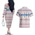 Czech Republic Christmas Couples Matching Off The Shoulder Long Sleeve Dress and Hawaiian Shirt with Folk Embroidery Design, National Coat of Arms, and Festive Motif - Wonder Print Shop