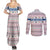 Czech Republic Christmas Couples Matching Summer Maxi Dress and Long Sleeve Button Shirt with Folk Embroidery Design, National Coat of Arms, and Festive Motif - Wonder Print Shop
