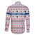 Czech Republic Christmas Family Matching Off The Shoulder Long Sleeve Dress and Hawaiian Shirt with Folk Embroidery Design, National Coat of Arms, and Festive Motif - Wonder Print Shop